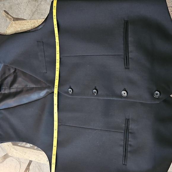 Men's Perry Ellis Black Vest Size Large - Picture 9 of 10